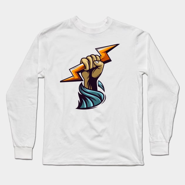 Thunder Long Sleeve T-Shirt by skydesignn